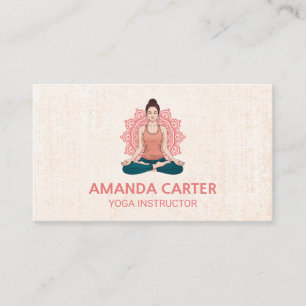 Tarjeta De Visita Ilustraciones de yoga Pose Medición