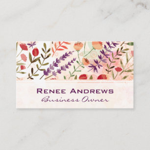 Tarjeta De Visita Ilustraciones naturales de las flores