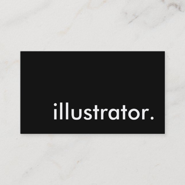 Tarjeta De Visita ilustrador. (Anverso)