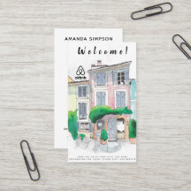 Imagen de alquiler de casa y logotipo de Airbnb