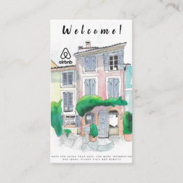 Tarjeta De Visita Imagen de alquiler de viviendas y logotipo Airbnb 