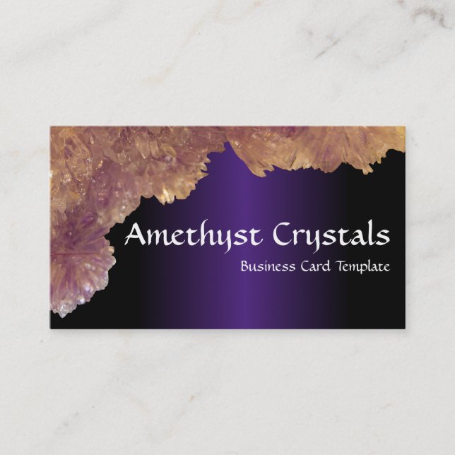 Tarjeta De Visita Imagen de Amethyst Crystals (Anverso)