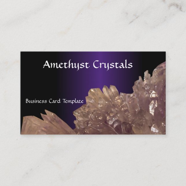 Tarjeta De Visita Imagen de Amethyst Crystals (Anverso)