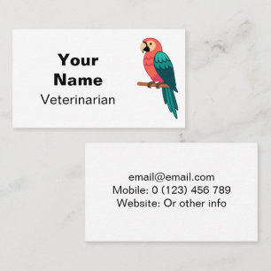 Tarjeta De Visita Imagen de animal, loro, ave