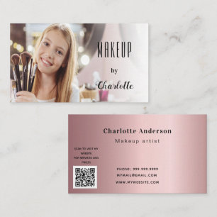 Tarjeta De Visita Imagen de artista maquillaje guión de belleza códi