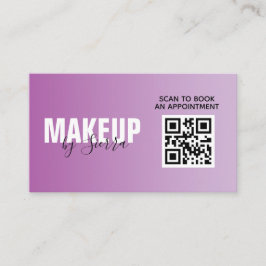 Tarjeta De Visita Imagen de código QR de belleza maquillada para res