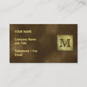 Tarjeta De Visita Imagen de encargo impresa del monograma. Brown