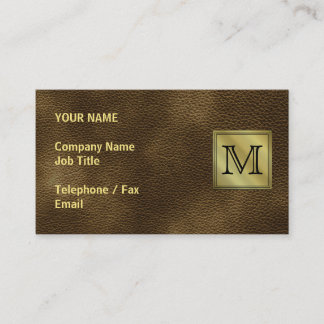 Tarjeta De Visita Imagen de encargo impresa del monograma. Brown