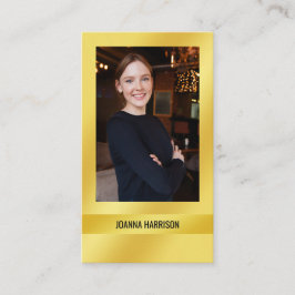 Tarjeta De Visita Imagen de fondo de banda de oro moderna y elegante