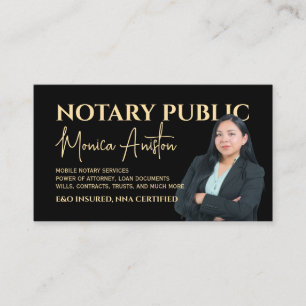 Tarjeta De Visita Imagen de foto de retrato notario