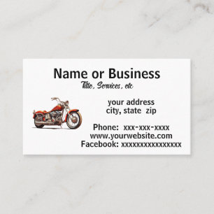 Tarjeta De Visita imagen de la motocicleta SImple
