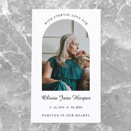 Tarjeta De Visita Imagen de la Oración del Funeral del Arco Elegante