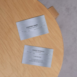 Tarjeta De Visita Imagen de textura metálica de tonos plateados