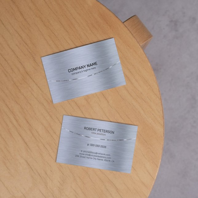 Tarjeta De Visita Imagen de textura metálica de tonos plateados (Subido por el creador)