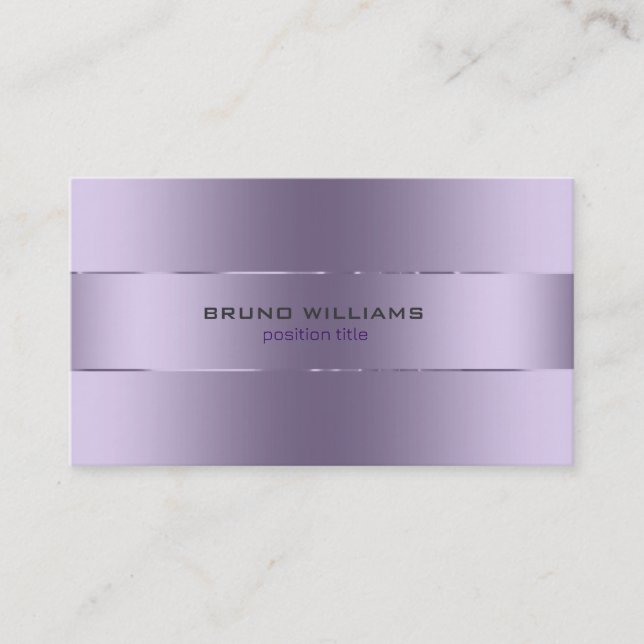 Tarjeta De Visita Imagen de un morado metálico con rayas brillantes (Anverso)