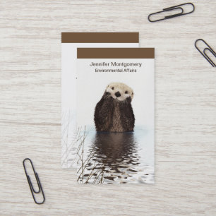 Tarjeta De Visita Imagen de vida silvestre Cute Otter