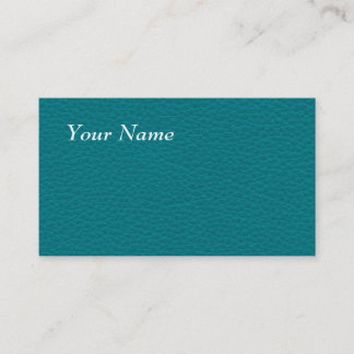Tarjeta De Visita Imagen del cuero verde azulado