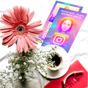 Tarjeta De Visita imagen del perfil del logotipo de instagram del pe