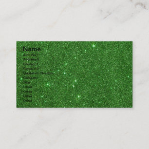 Tarjeta De Visita Imagen del purpurina verde claro