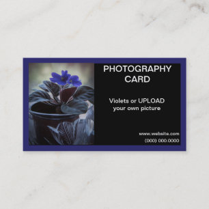 Tarjeta De Visita Imagen Flores Violetas Ventana Púrpura 