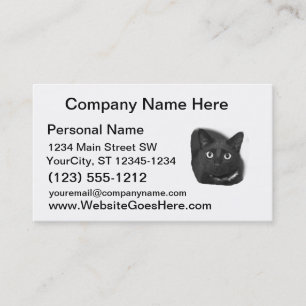 Tarjeta De Visita Imagen grande de BW de los ojos del gato gris