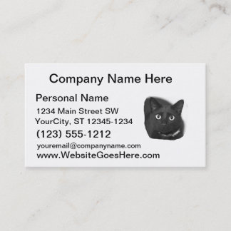 Tarjeta De Visita Imagen grande de BW de los ojos del gato gris