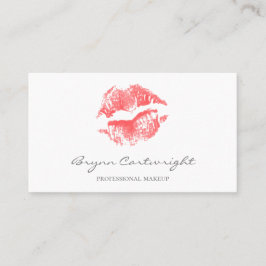 Tarjeta De Visita Imagen impresa de un beso rojo realista