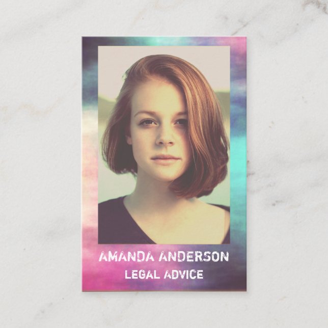 Tarjeta De Visita Imagen - logotipo - fondo moderno (Anverso)