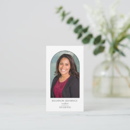 Tarjeta De Visita Imagen moderna de color blanco mínimo