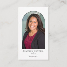 Tarjeta De Visita Imagen moderna de color blanco mínimo