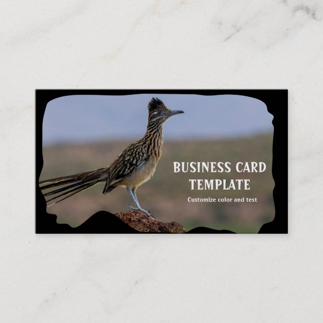 Tarjeta De Visita Imagen Naturaleza Desert Bird Roadrunner (Anverso)