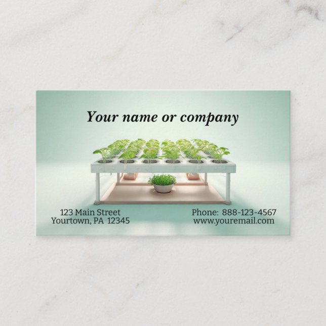 Tarjeta De Visita Imagen simple de un aerogarden (Anverso)