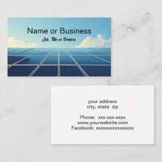 Tarjeta De Visita Imagen simple de un panel solar