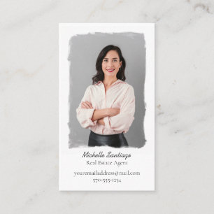 Tarjeta De Visita Imagen vertical de estilo Minimalista simple