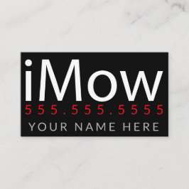 Tarjeta De Visita iMow. Personalizar promocional que ajardina del