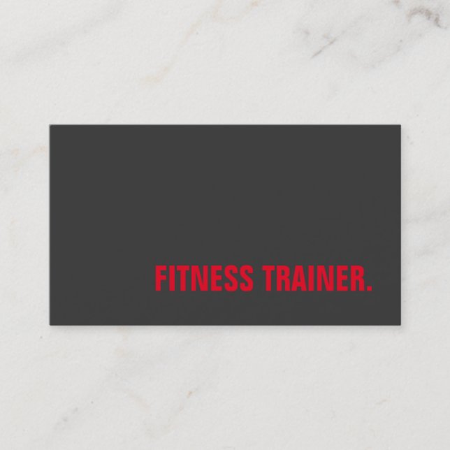 Tarjeta De Visita Impartidor exclusivo exclusivo de fitness especial (Anverso)