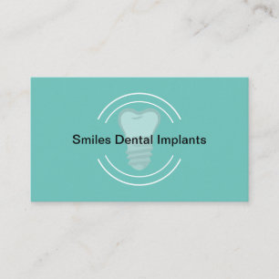 Tarjeta De Visita Implantes dentales Sencilla