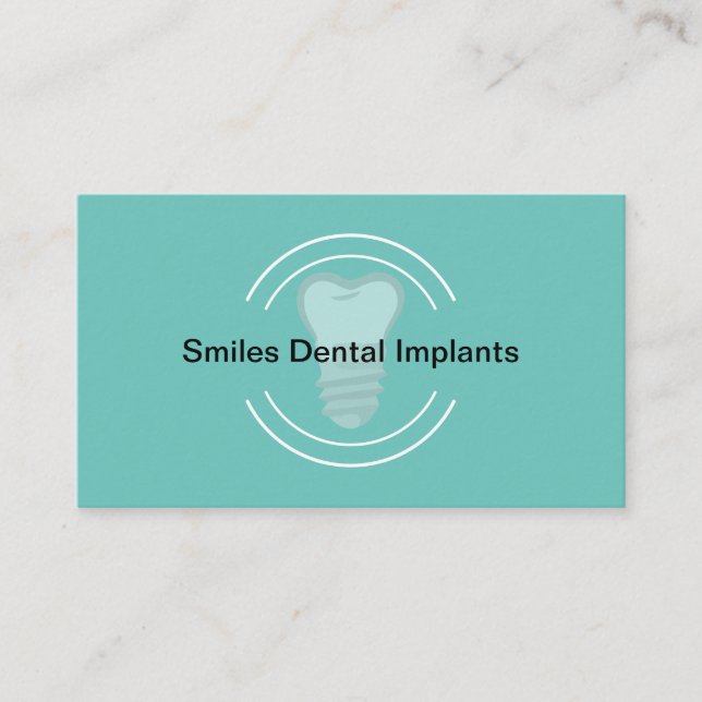 Tarjeta De Visita Implantes dentales Sencilla (Anverso)