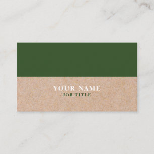 Tarjeta de visita IMPRESA blanco moderno de Kraft
