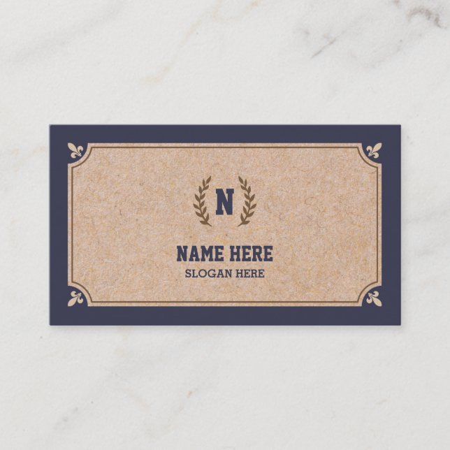 Tarjeta de visita IMPRESA Kraft de lujo de la (Anverso)