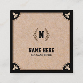 Tarjeta de visita IMPRESA Kraft de lujo de la