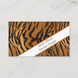 Tarjeta De Visita Impresión animal de tigre de moda
