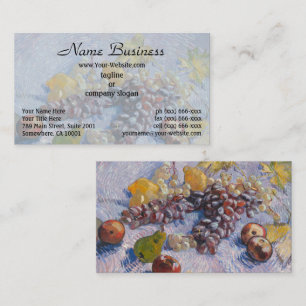 Tarjeta De Visita Impresión artística de uvas y manzanas de Van Gogh
