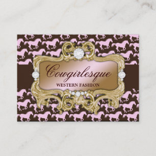 Tarjeta De Visita Impresión atractiva del caballo del rosa de la