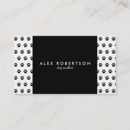 Tarjeta De Visita Impresión blanco y negro monocromática de la pata