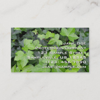 Tarjeta De Visita Impresión botánica de marfil verde