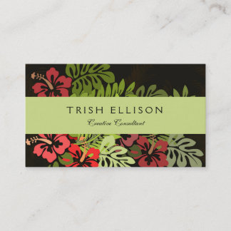 Tarjeta De Visita Impresión de arte floral Hawaii Aloha