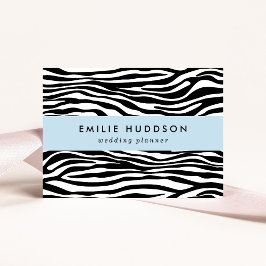 Tarjeta De Visita Impresión de cebra, rayas de cebra, negro y blanco