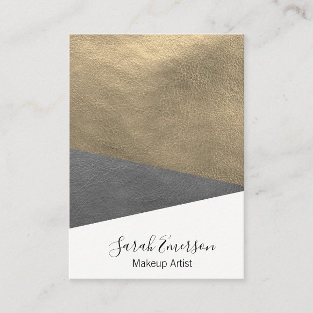 Tarjeta De Visita Impresión de cuero falso (Anverso)