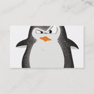 Tarjeta De Visita Impresión de foto de un Purpurina pingüino enojado